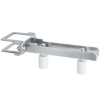Führungsbock für Schiebetor, Montage an Vierkantrohr 102x102mm, mit 2 Führungsrollen Ø41mm, verstellbar bis 209mm