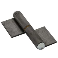 Torangel, Scharniere zum Anschweissen, Flügeltorbeschlag, rechts, Höhe 113,5mm, Durchmesser Ø17mm, Anschweissplatten 31,5x50x3mm