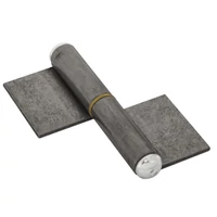 Torangel, Scharniere zum Anschweissen, Flügeltorbeschlag, rechts, Höhe 136mm, Durchmesser Ø17mm, Anschweissplatten 33x60x3mm, fester Sift