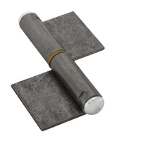 Torangel, Scharniere zum Anschweissen, Flügeltorbeschlag, links, Höhe 90mm, Durchmesser Ø14mm, Anschweissplatten 20x39x2,6mm, fester Stift