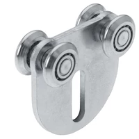Scheunentor Rollenlaufwerk mit 4 Rollen, Ø24mm, kugelgelagert, Traglast 50 kg