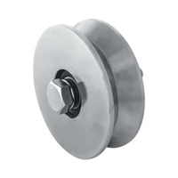 Schiebetorrolle Ø78mm, mit V92° Profil, doppelt kugelgelagert, M14, Traglast 500kg