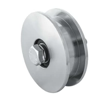 Schiebetorrolle Ø118mm, mit vierkant Profil 20mm, doppelt kugelgelagert, M14, Traglast 500 kg
