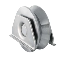 Schiebetorrolle mit Seiten-Stützbock, Ø118mm, V92° Profil, doppelt kugelgelagert, Traglast 500 kg