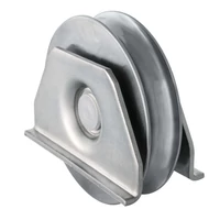Schiebetorrolle mit Seiten-Stützbock, Ø118mm, U Ø16mm Profil, kugelgelagert, Traglast 250kg