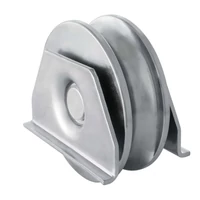 Schiebetorrolle mit Seiten-Stützbock, Ø88mm, U Ø20mm Profil, doppelt kugelgelagert, Traglast 500 kg