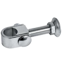 Scharnier Schwerlast, Halstorband, Torangel verstellbar, 55-100mm, M22, Anschweissscheibe Ø65mm, Einbau mit Verbindungszapfen