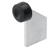 Toranschlag zum Anschweißen, mit Anschlagpuffer aus Kunststoff, Höhe 93mm
