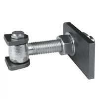 Torband verstellbar, 56-115mm, Torangel mit Anschweisslaschen, M18, Achsbolzen mit Schraube befestigt