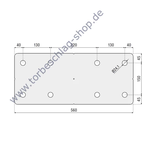 Bodenplatte 303.XXL für Laufrollenbock 301.16XXL