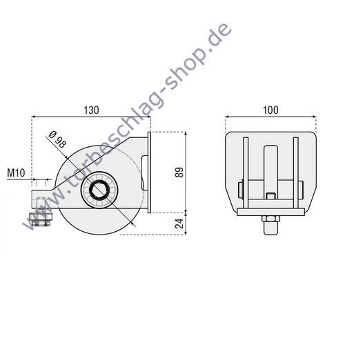 Schiebetorset freitragend, 6 Meter / 510 KG, Laufschiene roh