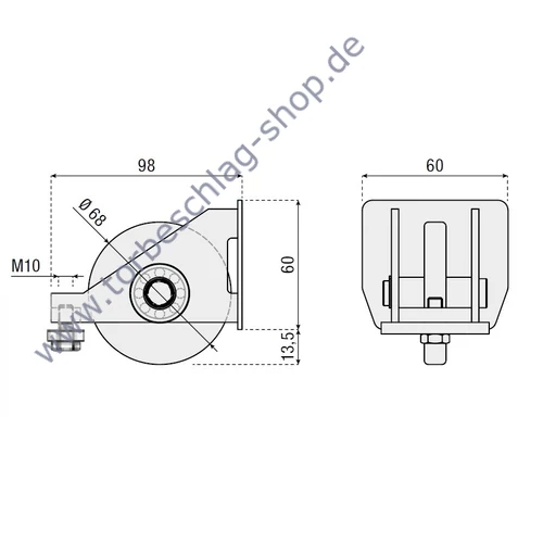 Schiebetorset freitragend, 4 Meter / 495 KG, Laufschiene roh