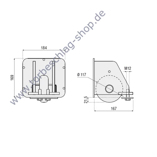 Auflaufrolle für Laufschiene Serie XXL