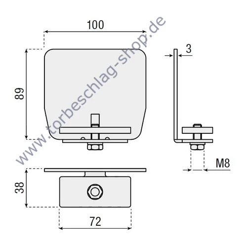 Deckel für Laufschiene Serie L