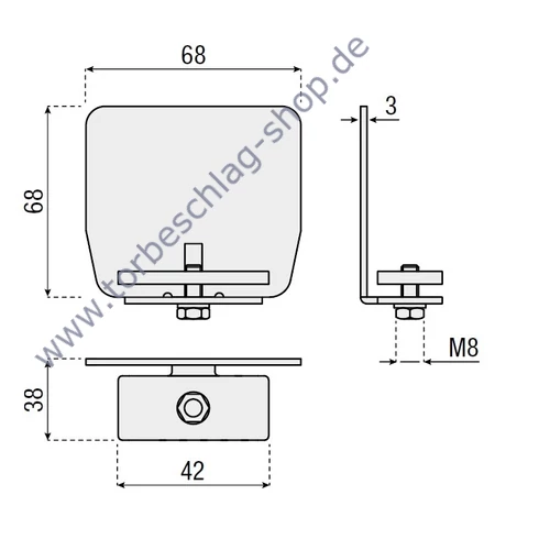 Deckel für Laufschiene Serie XM