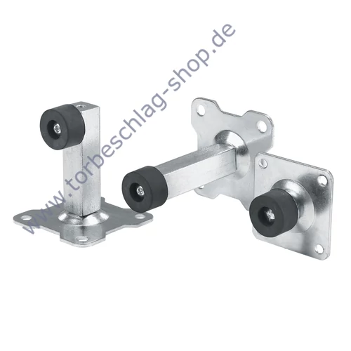 Toranschlag zum Anschrauben, mit Anschlagpuffer aus Kunststoff, umbaubar, unterschiedliche Anwendungen, Höhe 105mm
