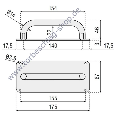 Scheunentor Griff zum Anschrauben