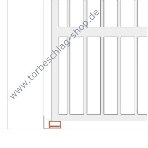 Scharnier Schwerlast, Torband unten, kugelgelagert, Torangel, 45x35mm, mit Schmiernippel