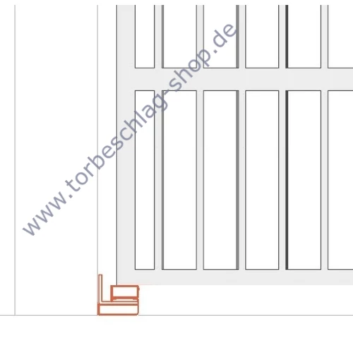 Scharnier Schwerlast, Torband unten, kugelgelagert, Torangel verstellbar, 58-80mm, mit Schmiernippel, Anschraubplatte 60mm