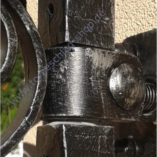 Verbindungszapfen für Halstorband, Torangel, zum Einschweissen in den Torrahmen, für Torrahmenstärke 50mm