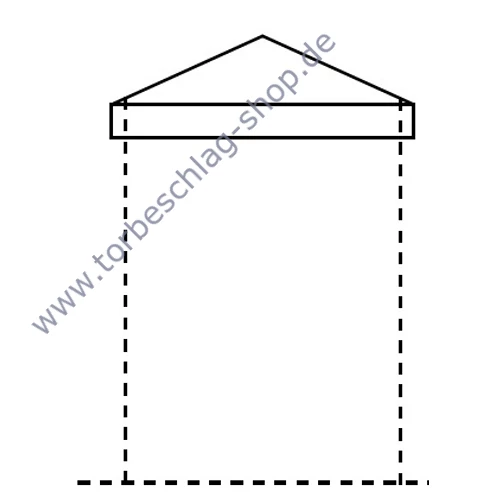 Pfostenkappe mit Flansch, verzinkt, für Vierkantrohr 40x40mm
