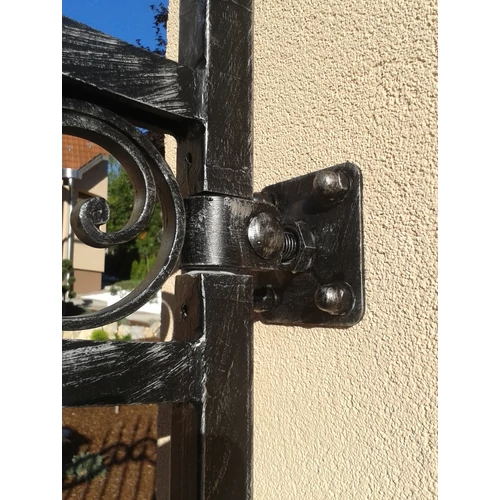 Scharnier Schwerlast, Halstorband, Torangel verstellbar, 55-100mm, M18, Anschraubplatte 100x100mm, Einbau mit Verbindungszapfen