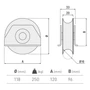 Schiebetorrolle mit Seiten-Stützbock, Ø118mm, U Ø16mm Profil, kugelgelagert, Traglast 250kg