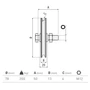 Torrolle für Kipptor, Ø78mm, mit U Ø6mm Profil, kugelgelagert, M12, Traglast 200 kg
