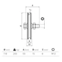Bild 2/2 - Torrolle für Kipptor, Ø118mm, mit U Ø8mm Profil, kugelgelagert, M12, Traglast 200 kg