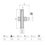 Bild 2/2 - Torrolle für Kipptor, Ø58mm, mit U Ø8mm Profil, kugelgelagert, M10, Traglast 200 kg