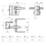 Bild 2/2 - Torrahmenschloss Komplett Set zum Anschrauben, für Torrahmenstärke 30mm, mit Türdrücker, Profilzylinder aus Messing, je 3 Schlüsseln, Schliesskasten mit Anschlagpuffer