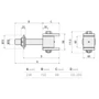 Bild 2/2 - Scharnier Schwerlast, doppelt kugelgelagert, verstellbar, 132-220mm, Torangel mit Anschweissplatten 60x88mm, M30, Anschweissscheibe Ø70mm