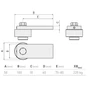 Bild 2/3 - Scharnier Schwerlast, Torband oben, kugelgelagert, Ø50mm, verstellbar, 75-85mm, Torangel mit Anschweisslasche ≠40x10mm