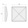 Bild 2/3 - Pfostenkappe mit Flansch, roh, für Vierkantrohr 120x120mm