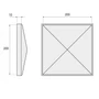 Pfostenkappe mit Flansch, verzinkt, für Vierkantrohr 200x200mm