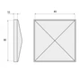 Pfostenkappe mit Flansch, roh, für Vierkantrohr 80x80mm