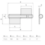 Torangel, Scharniere zum Anschweissen, Flügeltorbeschlag, rechts, Höhe 113,5mm, Durchmesser Ø17mm, Anschweissplatten 31,5x50x3mm