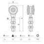 Bild 2/2 - Scheunentor Rollenlaufwerk mit 2 Rollen, Ø24mm,  kugelgelagert, M8, Traglast 30 kg