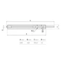 Bild 2/2 - Torriegel verzinkt, Flügeltorbeschlag, zum Anschrauben, Länge 230mm, Durchmesser Ø16mm